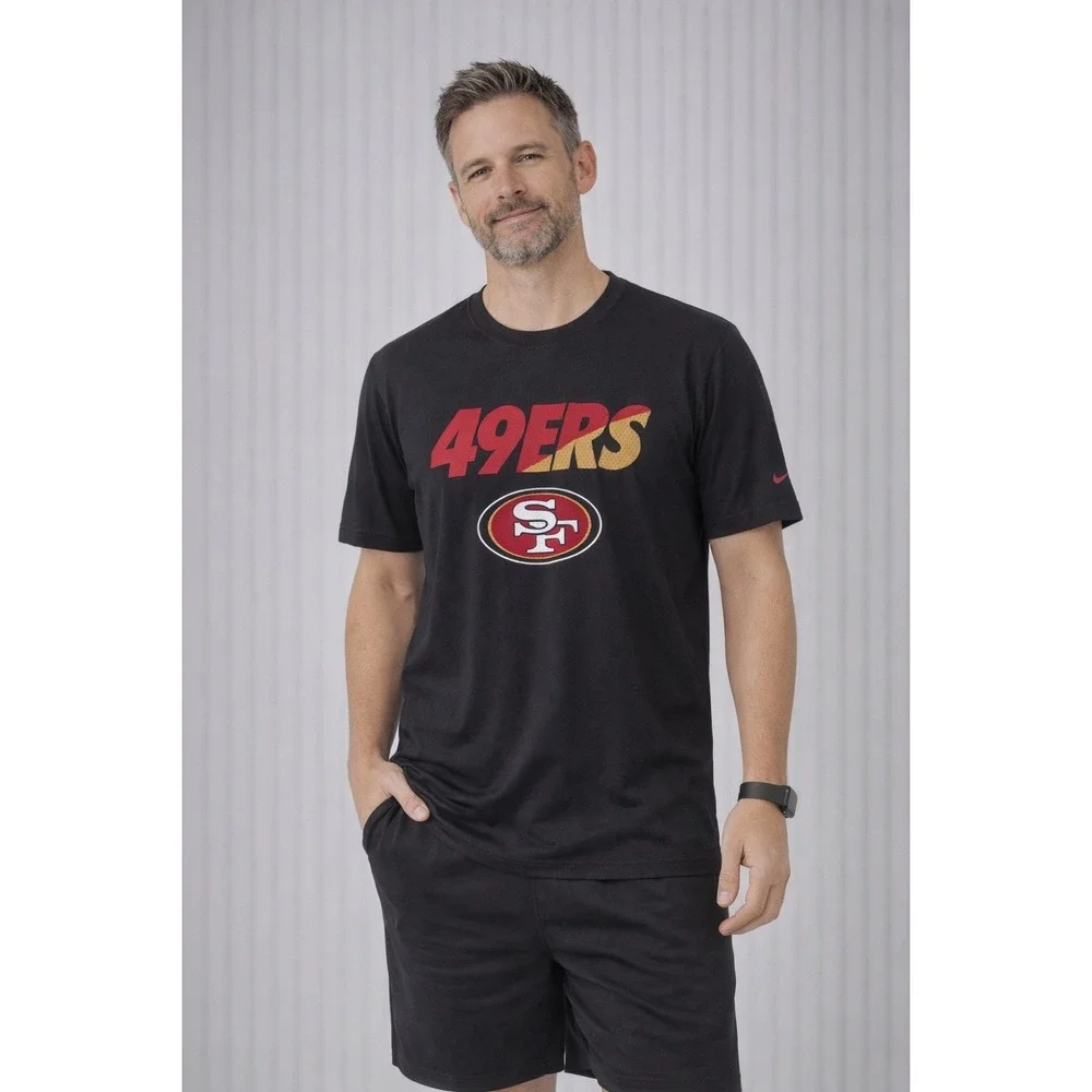 Nike San Francisco 49ers T-Shirt Mens Small Black Dri-FIT NFL Training Tee
